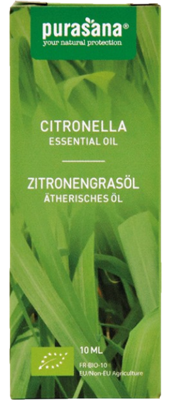 Purasana Citronella olie bio 10 Milliliter