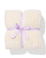 HEMA Plaid 130x150cm teddy strepen wit (wit) - thumbnail