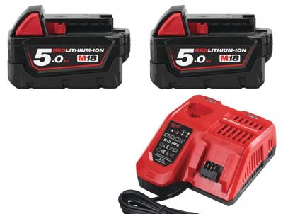 Milwaukee m18 nrg-502 - multilader m12-18 fc + 2x m18 5.0 ah accu