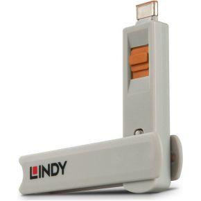 LINDY Sleutel voor USB-C-poort Lindy - Schloss für USB-C-Port - orange Set van 4 stuks Oranje Sleutelslot Incl. 1 sleutel 40428 LINDY Sleutel voor USB-C-poort Lindy - Schloss für USB-C-Port - orange Set van 4 stuks Oranje Sleutelslot Incl. 1 sleutel 40428