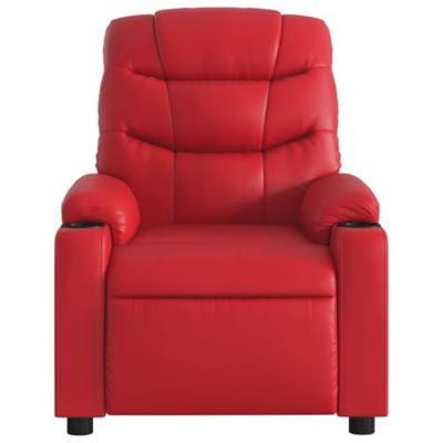 Fauteuil verstelbaar kunstleer rood