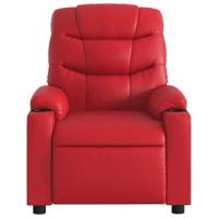Fauteuil verstelbaar kunstleer rood - thumbnail