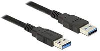 Delock 85060 Kabel USB 3.0 Type-A male > USB 3.0 Type-A male 1,0 m zwart - thumbnail