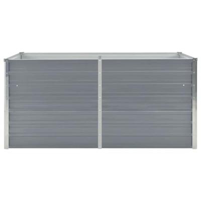 VidaXL Plantenbak verhoogd 160x80x77 cm gegalvaniseerd staal grijs VidaXL Plantenbak verhoogd 160x80x77 cm gegalvaniseerd staal grijs