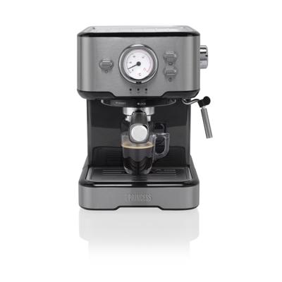 Princess 01.249412.01.001 Capsulemachine RVS, Zwart Met melkopschuimer, Met drukzetsysteem, Met filterkoffie-functie Princess 01.249412.01.001 Capsulemachine RVS, Zwart Met melkopschuimer, Met drukzetsysteem, Met filterkoffie-functie