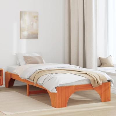 Bedframe Wasbruin 100 x 200 cm Massief grenenhout