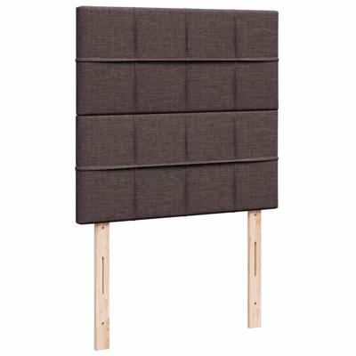 Boxspring met matras stof donkerbruin 140x200 cm - thumbnail
