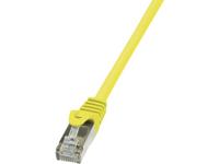 LogiLink CP2077S RJ45 Netwerk Aansluitkabel CAT 6 F/UTP 5.00 m Geel Snagless - thumbnail