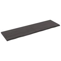 Wandschap behandeld massief eikenhout donkerbruin - thumbnail