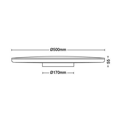 Philips Witte plafonnièreOzziet Ø 50cm - 929003197001