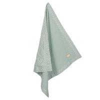 ROBA Biologische Babydeken Lil Planet 80x80 cm GOTS-gecertificeerd - Polka Dot-patroon - Groen - thumbnail