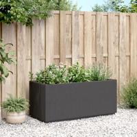 VidaXL Plantenbak 80x36x35 cm polypropeen donkergrijs - thumbnail