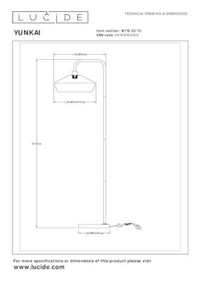 Lucide YUNKAI - Vloerlamp - Ø 40 cm - 1xE27 - Naturel Lucide YUNKAI - Vloerlamp - Ø 40 cm - 1xE27 - Naturel