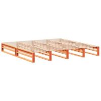 Bedframe zonder matras massief grenenhout wasbruin 200x200 cm - thumbnail