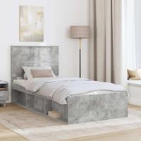 Bedframe Concerte Grijs 90 x 190 cm Massief grenenhout - thumbnail