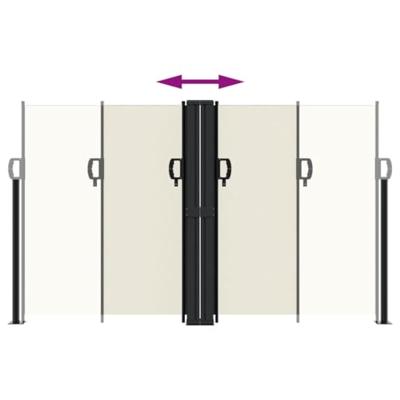 Windscherm uittrekbaar 140x1200 cm crmekleurig Windscherm uittrekbaar 140x1200 cm crmekleurig