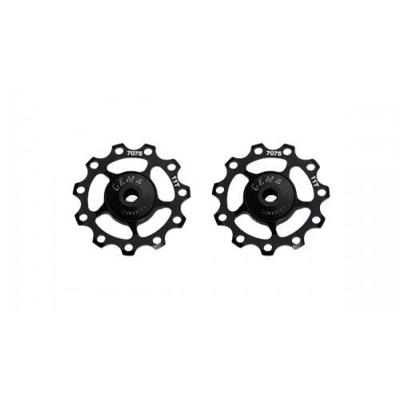 Shimano Cema derailleurwieltjes alu 9/10/11v rvs zwart Shimano Cema derailleurwieltjes alu 9/10/11v rvs zwart