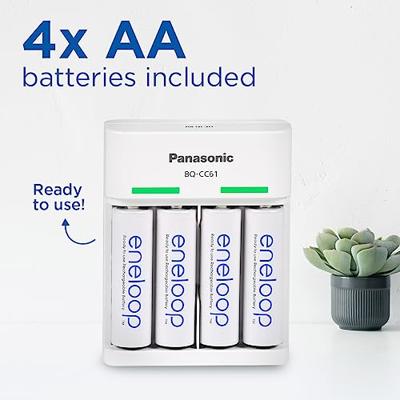 Panasonic USB lader BQ-CC61 + 4 Eneloop AA batterijen - thumbnail