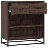 Dressoir 68x35x76 cm bewerkt hout bruin eikenkleur - thumbnail