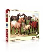 New York Puzzle Company Paardenrassen - 1000 stukjes - thumbnail