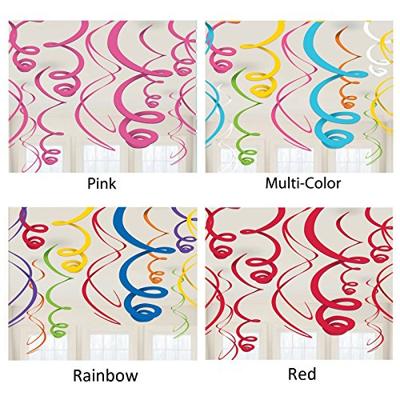 Hangdecoratie Swirls Appel Rood - thumbnail