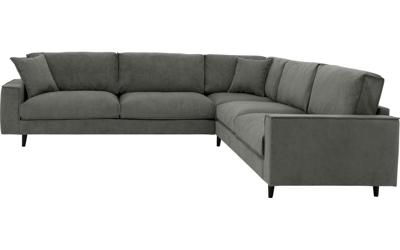 Goossens Bank Jonas grijs, stof, 3,5-zits, urban industrieel