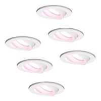 Set van 6 Dublin smart inbouwspots - Wifi + Bluetooth - RGBWW - GU10 - Kantelbaar - Google Home, Amazon Alexa en Siri - IP20 voor binnen - Wit - Plafondspots - thumbnail
