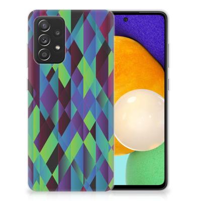 Samsung Galaxy A52 (5G/4G) | TPU Hoesje | Abstract Green Blue
