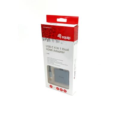 Equip 133484 usb-c 4 in 1 dual hdmi adapter