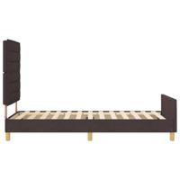 Bedframe met hoofdeinde Donkerbruin 80 x 200 cm Stof - thumbnail