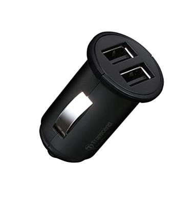 Transcend ts-dpl3 dual usb car charger for drivepro, 8m/4m cable, usb type a to micro b