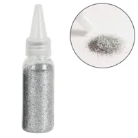 Decoratie glitter metallic zilverkleurig 40 g | 36 stuks - thumbnail