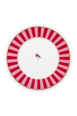 Pip Studio Love Birds Gebaksbord Rood/Roze 17 cm