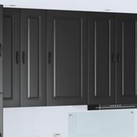 Keukenkast Kalmar Zwart 50 x 31 x 100 cm Bewerkt hout - thumbnail