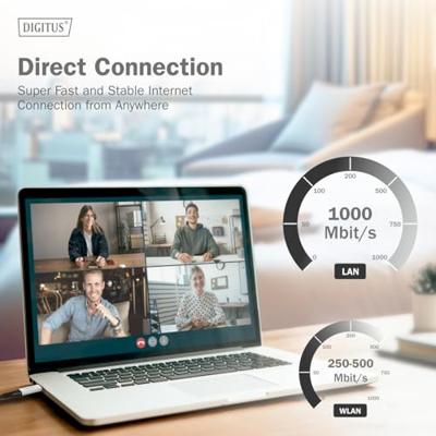 Digitus AK-300601-150-S USB-C - RJ45 CAT6A 1 Gbit/s, 15m Kabel