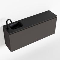 MONDIAZ OLAN 120cm toiletmeubel dark grey. LEX wastafel urban links 1 kraangat - thumbnail