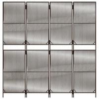 Kamerscherm 4 panelen poly rattan bruin - thumbnail