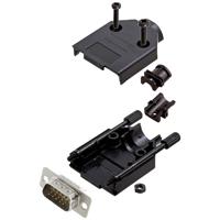 encitech DTPK-P-09-HDP15-W-K 6355-8053-01 D-sub male connectorset 180 ° Aantal polen: 15 Soldeerkelk 1 stuk(s) - thumbnail