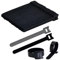 TRU COMPONENTS T24CA057 Klittenband kabelbinder Om te bundelen Haak- en lusdeel (l x b) 150 mm x 12 mm Zwart 100 stuk(s) - thumbnail