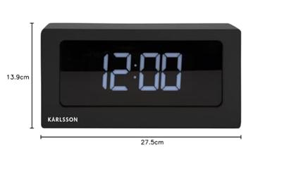 Karlsson - Table clock Boxed LED black
