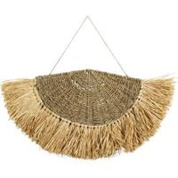 Wanddecoratie Wave - rood/naturel - 40x75x8 cm - Leen Bakker - thumbnail