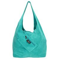 Charm London Suède Shopper met Etui Aqua Blauw - thumbnail