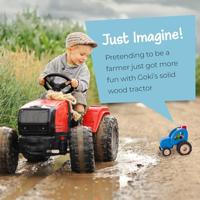 Goki houten tractor - thumbnail