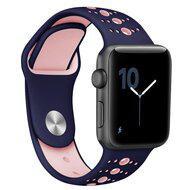 Sportbandje combi-kleuren - Paars + roze - Geschikt voor Apple Watch 44mm / 45mm / 46mm / 49mm - thumbnail