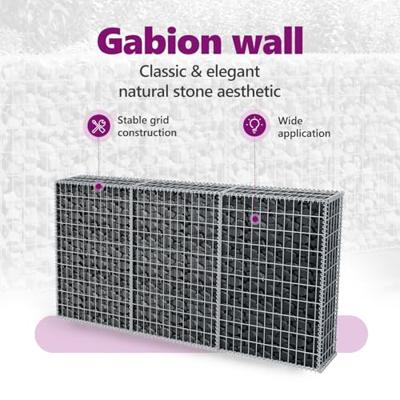 Gabion mand 200x30x100 cm gegalvaniseerd staal - thumbnail