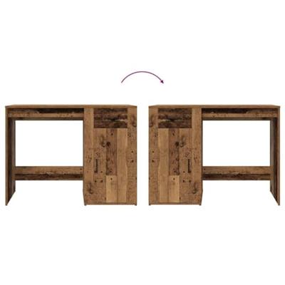 Bureau 100x49x75 cm bewerkt hout oud houtkleurig