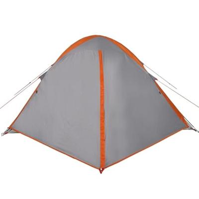 Koepeltent 4-persoons waterdicht grijs en oranje Koepeltent 4-persoons waterdicht grijs en oranje