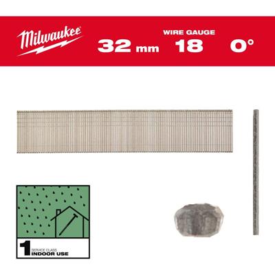 Milwaukee Brads 18 Ga | 32mm | Harsbedekt Gegalvaniseerd | VE=5000 - 4932492553