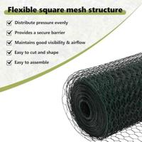 VidaXL Hexagon hek groen 1,6 x 10 m pvc - thumbnail
