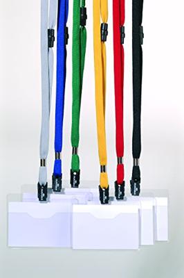 Durable badge met textielband zwart, 10 stuks